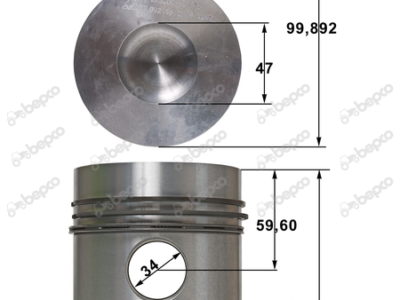 Piston Cu segmenti OEM Part Number 4775035 1908745 2996859 1930150 8770770