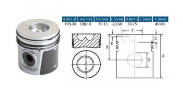 A-113164 - Piston cu Segmenti Ø 105 mm U5PR0062