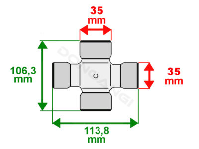 Cruce C 35x106,3/35x113,8 V80