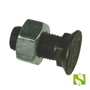 RS80616 - Square plough bolt + nut, M12x30