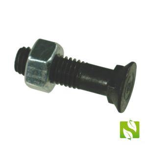 RS80645 - Square plough bolt + nut, M12x45