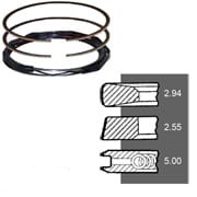 6005002647 Set segmenti Deutz, Fendt 21/34-106, 02137724, 02233117, 02239262, 04152179, 04154893, 04156566, 099 39 N0, 2137724, 2233117, 2239262, 4156566, 6005000670, 6005002647, 9939N, F100.004.156.566, F100004156566, HCD213772l STD