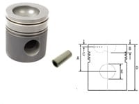 3637360M91 PISTON MOTOR MASSEY FERGUSON 3637360M91, 3639438M1, U5LP0022, U5LP0046, 02101759, 473239, 71081388, 33-74,