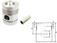 738871M91 Piston motor complet STD MASSEY FERGUSON