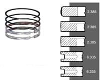745747M91 SEGMENTI MOTOR MASSEY FERGUSON PER41158029, 41158029, 745750M91, 83424, 08-315000-10, 89-3608-0000, 34-18