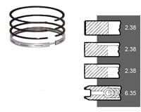 745950M91 SEGMENTI MOTOR MASSEY FERGUSON 745950M91, 86754, 41158118, 34-21