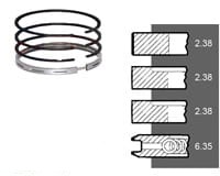 745950M91 SEGMENTI MOTOR MASSEY FERGUSON 41158118, 745950M91, 86754