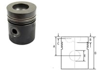 748266M91 PISTON MOTOR MASSEY FERGUSON 748266M91, 748266Z91, 748267M91, PERU5LP0014, S42197, U5LP0014, U5LP14, U5LU16, U5LU19, 02100248, 31355226, 3637366M91, 3638384M91, 68392, 68393, 747541M91, 747541Z91, 33-77