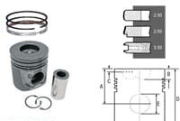 U5LP0058 Piston +Bolt +1.00