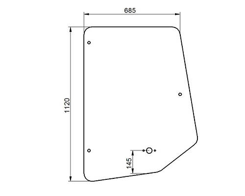 Geam usa dreapta sus CAT 8Y7291