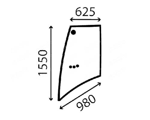Geam dreapta CAT 205-9608