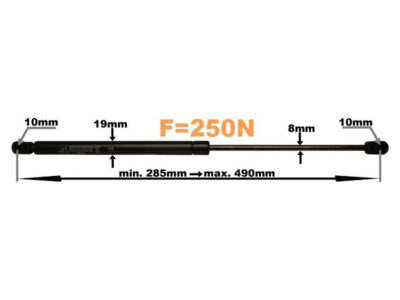 Amortizor cu gaz pentru parbrizul față Cazul 82022475