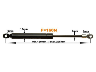 Amortizor cu gaz pentru plafonul parasolar Case 3399422r3 L57248
