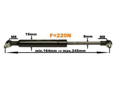 Amortizor cu gaz pentru plafonul solar Case 3399042r1