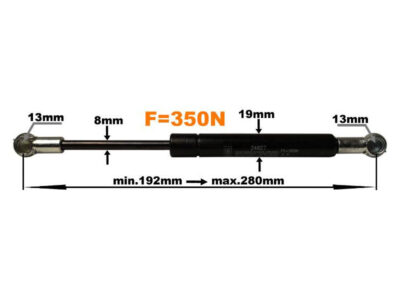 Amortizor cu gazuri pentru ușa cu gaz Case 3232937r1