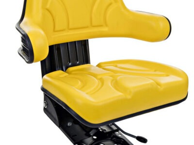 Scaun tractor cu cotiere galben John Deer